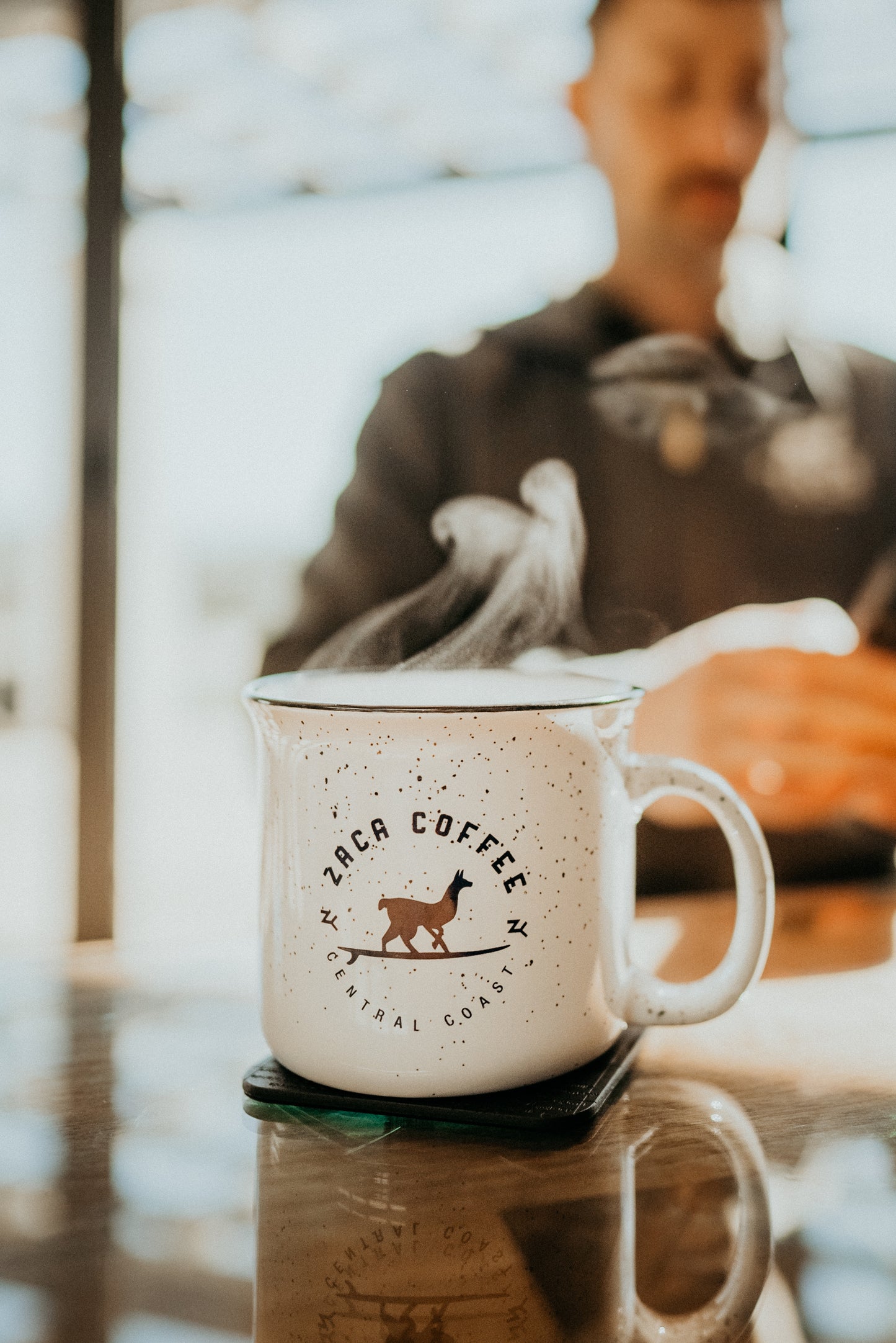 Zaca Coffee 15oz Ceramic Mug - White Speckle
