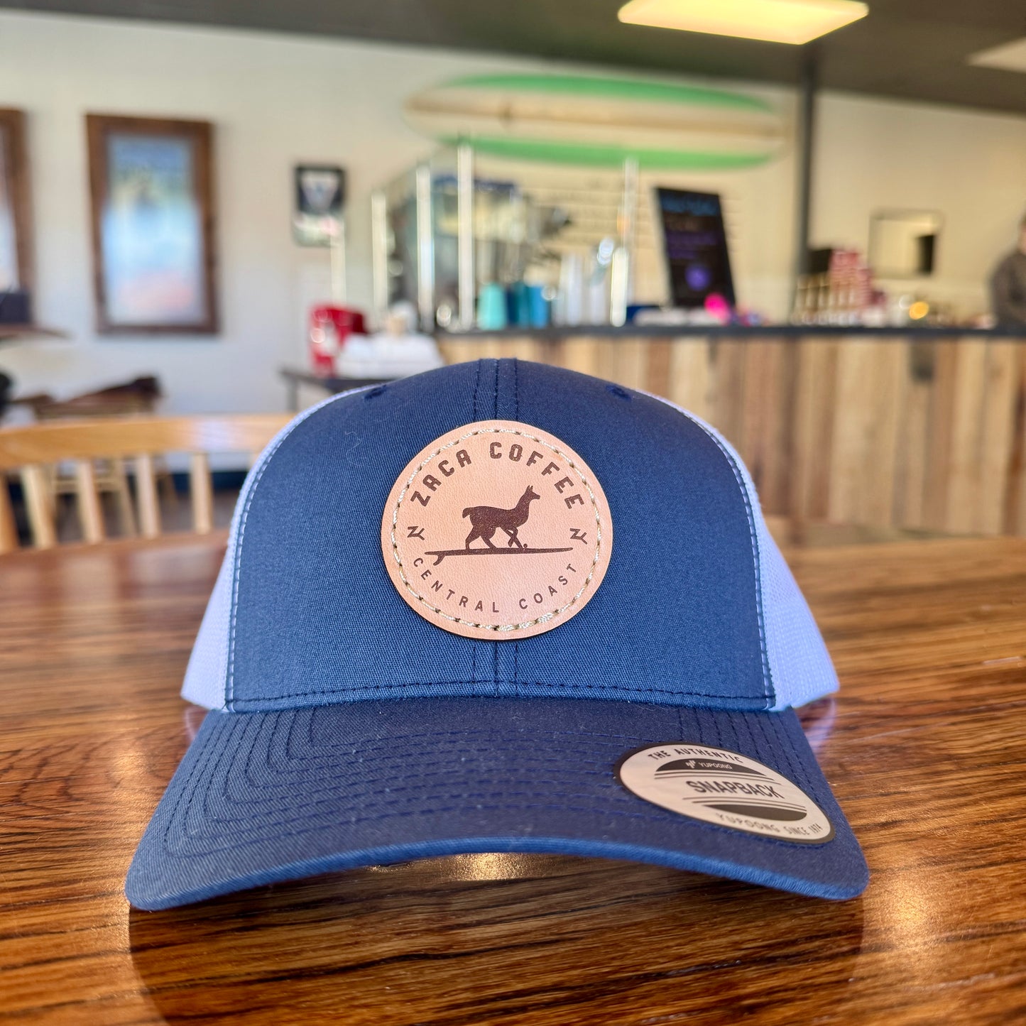 Zaca Coffee Leather Patch Snapback