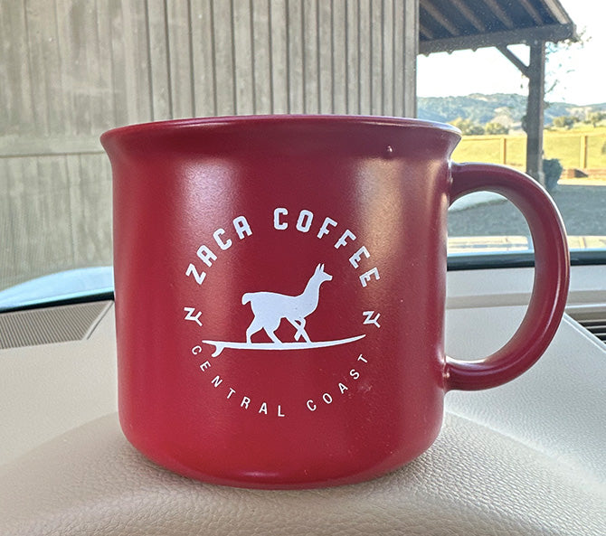 Zaca Coffee 15oz Ceramic Mug - Red Matte